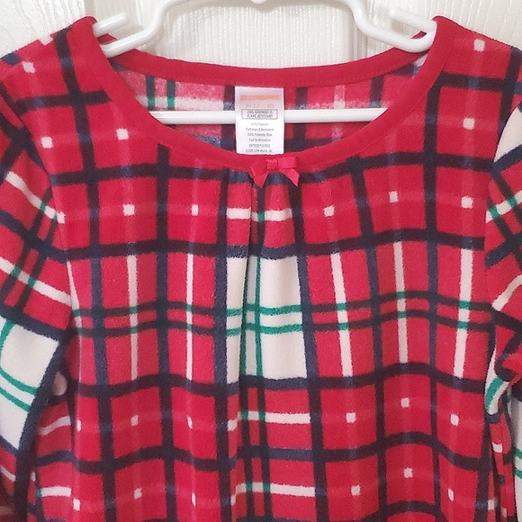 Gymboree Plaid Fleece Long Sleeve Nightgown Girls Size Medium (7-8) - Picture 5 of 7